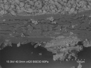 Reverse Osmosis calcium carbonate scaling under electron microscope
